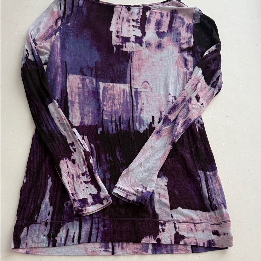 Simply Vera Abstract Purple Women's Top Size Small - Picture 5 of 6